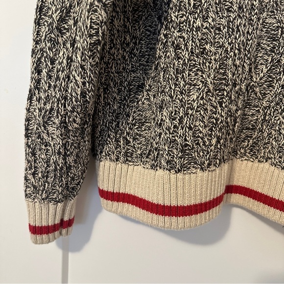 Roots Cabin Grey Knit Pullover Crewneck Sweater Size Small Women’s - Picture 7 of 11